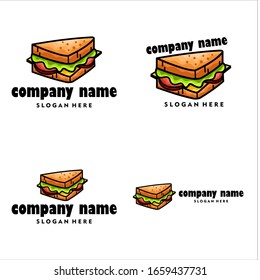 Set Of Sandwich Logo. Sandwich Vector Illustration. Food Logo