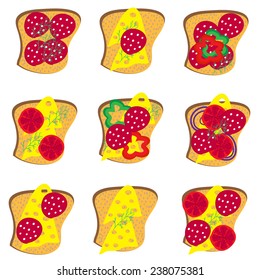 set of sandwiches for your design