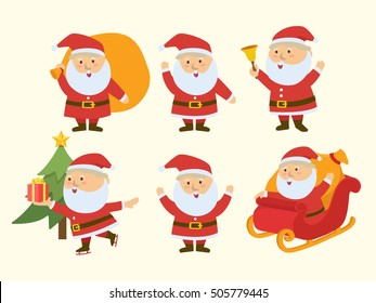 Set of Santa Claus