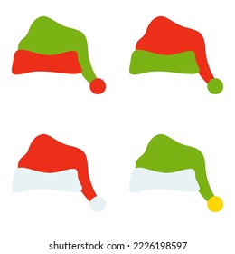 Sombrero de Santa Claus aislado en fondo blanco