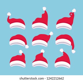 set of santa claus hats