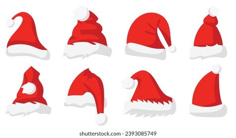 conjunto de sombreros de Santa Claus, colección navideña de sombreros de Papá Noel