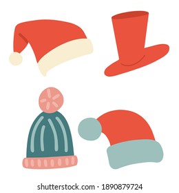 Set Santa Claus hats