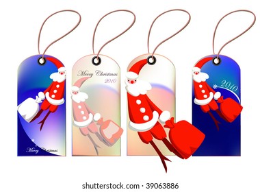 Set of Santa labels