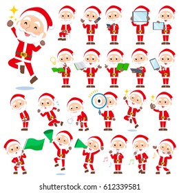 A set of Santaclaus old man with digital equipment such as smartphones.
There are actions that express emotions.
It's vector art so it's easy to edit.