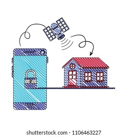 set satellital technology icons