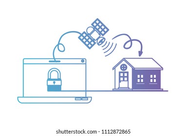 set satellital technology icons
