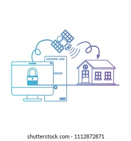 set satellital technology icons