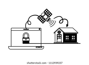set satellital technology icons