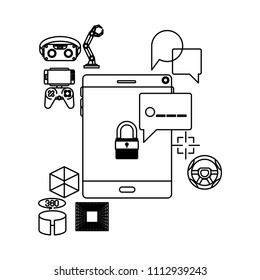 set satellital technology icons