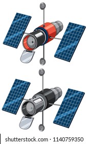 Eine Reihe von Satellitengrafiken