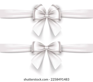 white ribbon vector