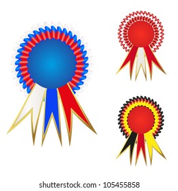 set of satin medals