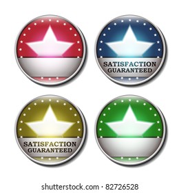 set of satisfaction guaranteed and blank labels