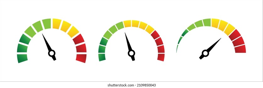 set of satisfaction meters scale