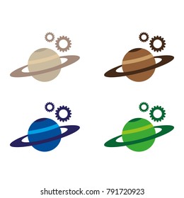 A set of Saturn icons
