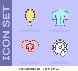 Set Sauna termómetro, escoba, masaje e icono. Vector