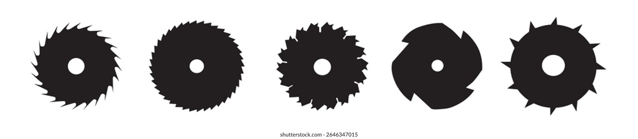 Conjunto de hoja de sierra de Ilustración vectorial
