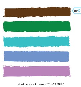 A set of scalable vector grunge banners. Color bars for text or on the back burner