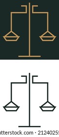 un conjunto de iconos de escalas