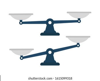 Set of scales. Libra icon. Flat icon. Vector illustration