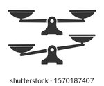Set of scales or libra icon. Vector illustration