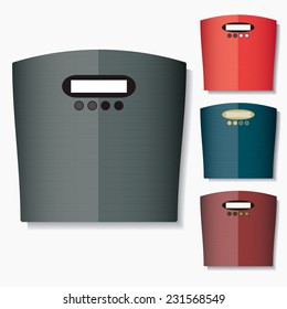Set of  scales on a white background. Vector illustration.