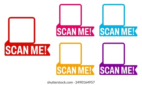 set scan me icon. Qr code for payment illustration template design vector illustration