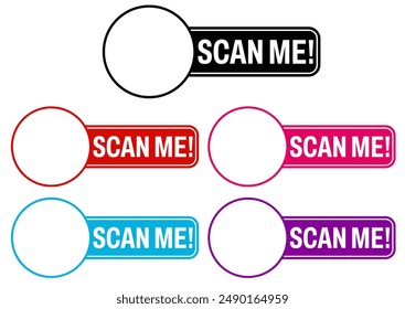 set scan me icon. Qr code for payment illustration template design vector illustration