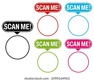 set scan me icon. Qr code for payment illustration template design vector illustration