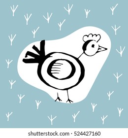 Set scandinavian seamless pattern of Christmas tree vector hand-drawing graphics.
