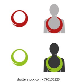 A set of scarf icons