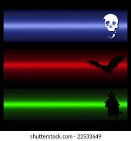 Set of Scary Banners -Vector Art-