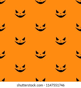 Set of scary faces Halloween pumpkins