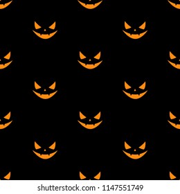 Set of scary faces Halloween pumpkins