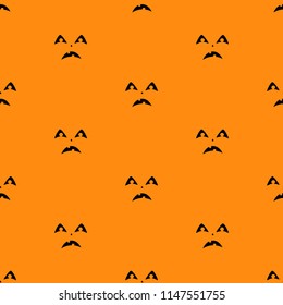 Set of scary faces Halloween pumpkins