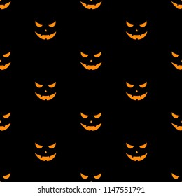 Set of scary faces Halloween pumpkins