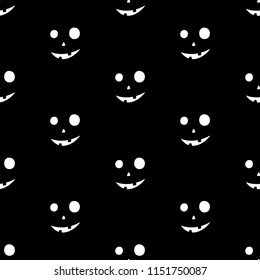 Set of scary faces Halloween pumpkins