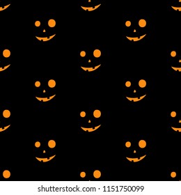 Set of scary faces Halloween pumpkins