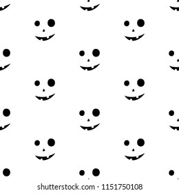 Set of scary faces Halloween pumpkins