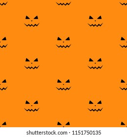 Set of scary faces Halloween pumpkins
