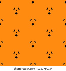 Set of scary faces Halloween pumpkins