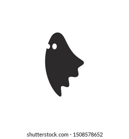 Set of scary ghost logo vector icon illustration design