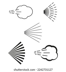 set scattering icons. Spray icons. Vector illustration. stock image.