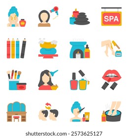 Set of Scenery Flat Icons


