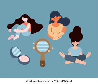 set scenes of ladies self love