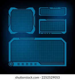 set of scfi cyber future frame modern element user interface
