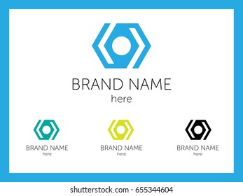 set of schematic screws with place for brand of company