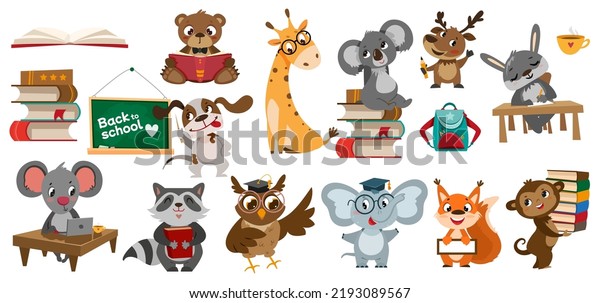 Cartoon animals school Images - Search Images on Everypixel