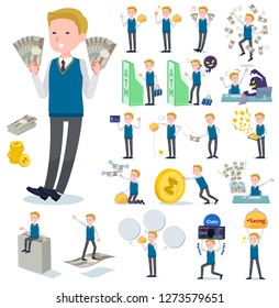 A set of school boy with concerning money and economy.There are also actions on success and failure.It's vector art so it's easy to edit.